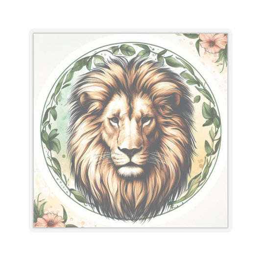 "Lion-Themed Stickers – Bold Animal Decals for Laptops, Water Bottles & Notebooks"